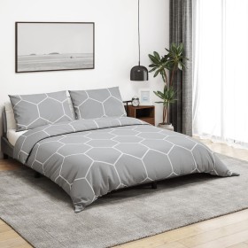 Gray cotton duvet cover set 140x200 cm by , Duvet covers - Ref: Foro24-136458, Price: 21,99 €, Discount: %