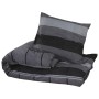 Dark grey cotton duvet cover set 135x200 cm by , Duvet covers - Ref: Foro24-136424, Price: 23,99 €, Discount: %