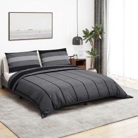 Dark grey cotton duvet cover set 200x200 cm by , Duvet covers - Ref: Foro24-136418, Price: 24,99 €, Discount: %