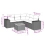 Set mit 6 Gartenmöbeln und Kissen synthetisches Rattangrau von , Gartensets - Ref: Foro24-3225444, Preis: 402,99 €, Rabatt: %