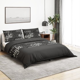 Black cotton duvet cover set 260x240 cm by , Duvet covers - Ref: Foro24-136528, Price: 39,88 €, Discount: %