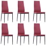 Conjunto de mesa y sillas de comedor 7 piezas color vino tinto de vidaXL, muebles para cocinas y comedores - Ref: Foro24-2817...