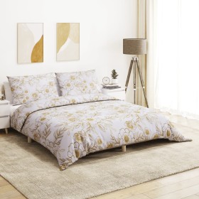 White and brown cotton duvet cover set 200x200 cm by , Duvet covers - Ref: Foro24-136411, Price: 25,99 €, Discount: %