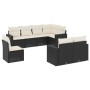 Set aus 8-teiligen Gartensofas und Kissen Kunstrattan schwarz von , Gartensets - Ref: Foro24-3219226, Preis: 562,49 €, Rabatt: %