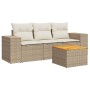 Garden sofa set with 4-piece synthetic rattan beige cushions by , Garden sets - Ref: Foro24-3225316, Price: 330,99 €, Discoun...