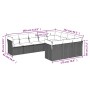 Set Gartensofas 10 Stück Kissen synthetisches Rattan schwarz von , Gartensets - Ref: Foro24-3218215, Preis: 630,83 €, Rabatt: %