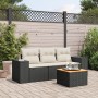 Set mit 4 Gartensofas mit Kissen Kunstrattan schwarz von , Gartensets - Ref: Foro24-3225314, Preis: 274,77 €, Rabatt: %