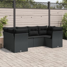 6-piece garden sofa set with black synthetic rattan cushions by , Garden sets - Ref: Foro24-3218105, Price: 381,19 €, Discoun...