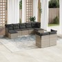 Garden furniture set 9 pieces and gray synthetic rattan cushions by , Garden sets - Ref: Foro24-3218310, Price: 569,81 €, Dis...