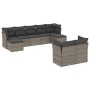 Garden furniture set 9 pieces and gray synthetic rattan cushions by , Garden sets - Ref: Foro24-3218310, Price: 569,81 €, Dis...