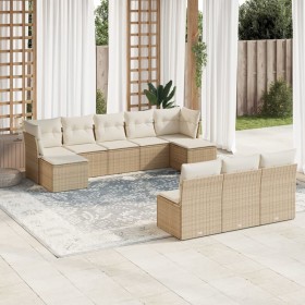 Set Gartensofas mit beigen Kissen 10 Stück synthetisches Rattan von , Gartensets - Ref: Foro24-3218288, Preis: 673,40 €, Raba...