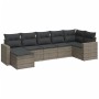 7-piece garden sofa set with gray PE rattan cushions by , Garden sets - Ref: Foro24-3219270, Price: 446,99 €, Discount: %