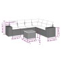 7-piece garden sofa set with gray PE rattan cushions by , Garden sets - Ref: Foro24-3225465, Price: 473,42 €, Discount: %