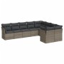 Set de muebles de jardín 9 pzas y cojines ratán sintético gris de , Conjuntos de jardín - Ref: Foro24-3218170, Precio: 577,06...