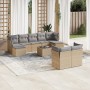 Set Gartensofas mit beigen Kissen 10 Stück synthetisches Rattan von , Gartensets - Ref: Foro24-3218319, Preis: 656,10 €, Raba...