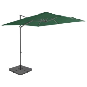 Garden umbrella with green portable base by vidaXL, Umbrellas - Ref: Foro24-276336, Price: 294,99 €, Discount: %