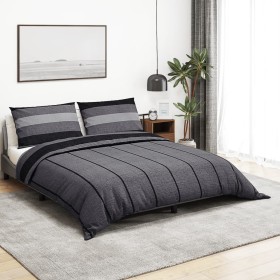 Dark grey cotton duvet cover set 225x220 cm by , Duvet covers - Ref: Foro24-136430, Price: 26,99 €, Discount: %