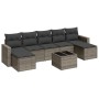 Garden sofa set 8 pieces and gray synthetic rattan cushions by , Garden sets - Ref: Foro24-3219340, Price: 456,09 €, Discount: %