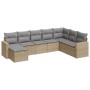 Garden sofa set with beige cushions, 8 pieces, PE rattan. by , Garden sets - Ref: Foro24-3219349, Price: 529,80 €, Discount: %