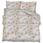 White and brown cotton duvet cover set 140x200 cm by , Duvet covers - Ref: Foro24-136413, Price: 21,63 €, Discount: %