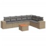 Garden sofa set with beige cushions, 8 pieces, PE rattan. by , Garden sets - Ref: Foro24-3225478, Price: 560,30 €, Discount: %