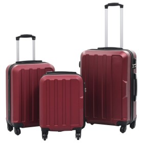 Hard suitcase set trolley wheels 3 pieces red red ABS by vidaXL, Suitcases - Ref: Foro24-91874, Price: 128,71 €, Discount: %