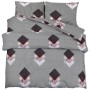 Gray cotton duvet cover set 200x220 cm by , Duvet covers - Ref: Foro24-136472, Price: 23,44 €, Discount: %