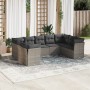 Set de muebles de jardín 9 pzas y cojines ratán sintético gris de , Conjuntos de jardín - Ref: Foro24-3218130, Precio: 577,06...