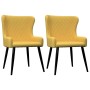 Dining chairs 2 units yellow fabric by vidaXL, dining chairs - Ref: Foro24-282522, Price: 141,99 €, Discount: %