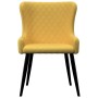 Dining chairs 2 units yellow fabric by vidaXL, dining chairs - Ref: Foro24-282522, Price: 141,99 €, Discount: %