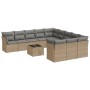 12-teiliges Gartensofa-Set und braune synthetische Rattankissen von , Gartensets - Ref: Foro24-3250258, Preis: 879,36 €, Raba...