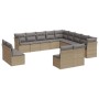 Gartensofa-Set mit Kissen, 13-teilig, beiges synthetisches Rattan von , Gartensets - Ref: Foro24-3250328, Preis: 883,99 €, Ra...