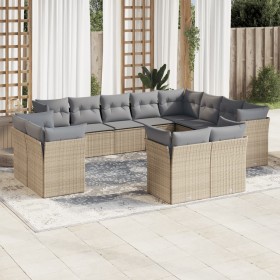 12-teiliges Gartensofa-Set und braune synthetische Rattankissen von , Gartensets - Ref: Foro24-3250368, Preis: 894,99 €, Raba...