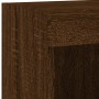 Wall TV cabinets with LED lights 6 pieces oak brown by , TV Furniture - Ref: Foro24-3216756, Price: 240,35 €, Discount: %