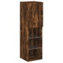 Wall TV cabinets with LED lights 7 pieces smoked oak by , TV Furniture - Ref: Foro24-3216775, Price: 387,66 €, Discount: %