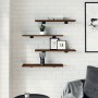 Wall shelves 4 pcs oak brown engineered wood 60x20x1.5cm by , Shelves and shelves - Ref: Foro24-838235, Price: 25,66 €, Disco...