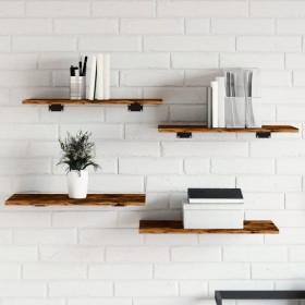 Wall shelves 4 pcs engineered wood smoke oak 60x30x1.5 cm by , Shelves and shelves - Ref: Foro24-838237, Price: 32,10 €, Disc...