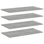 Wall shelves 4 pcs Sonoma gray engineered wood 80x40x1.5 cm by , Shelves and shelves - Ref: Foro24-838275, Price: 45,27 €, Di...