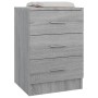 Mesita de noche madera contrachapada gris Sonoma 38x35x56 cm de vidaXL, Mesitas de noche - Ref: Foro24-815323, Precio: 59,74 ...