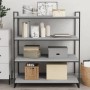 Wall shelves 4 units Sonoma gray engineered wood 100x50x1.5cm by , Shelves and shelves - Ref: Foro24-838307, Price: 63,02 €, ...