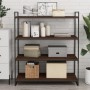 Wall shelves 4 pcs brown engineered wood 100x40x1.5 cm by , Shelves and shelves - Ref: Foro24-838305, Price: 57,18 €, Discoun...