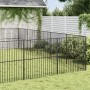 Corralito para perros con 20 paneles acero galvanizado negro de , Casetas para perros - Ref: Foro24-3209556, Precio: 514,99 €...