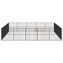 Dog playpen with 20 black galvanized steel panels by , Dog kennels - Ref: Foro24-3209556, Price: 514,46 €, Discount: %