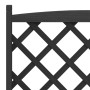 Planter with trellis and wheels solid black fir wood by , Pots and planters - Ref: Foro24-3207655, Price: 93,68 €, Discount: %