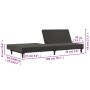 Dark gray velvet 2-seater sofa bed by , Sofas - Ref: Foro24-375733, Price: 189,63 €, Discount: %