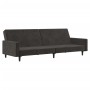 Dunkelgraues 2-Sitzer-Schlafsofa aus Samt von , Sofas - Ref: Foro24-375738, Preis: 242,81 €, Rabatt: %