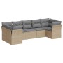 7-piece garden sofa set and beige synthetic rattan cushions by , Garden sets - Ref: Foro24-3218119, Price: 480,18 €, Discount: %