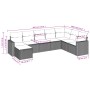 Gartensofa-Set mit beigen Kissen 8 Stück PE-Rattan von , Gartensets - Ref: Foro24-3219348, Preis: 639,45 €, Rabatt: %