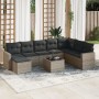 9-teiliges Gartenmöbel-Set und graue synthetische Rattankissen von , Gartensets - Ref: Foro24-3219360, Preis: 590,01 €, Rabat...