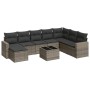 9-piece garden furniture set and gray synthetic rattan cushions by , Garden sets - Ref: Foro24-3219360, Price: 580,38 €, Disc...